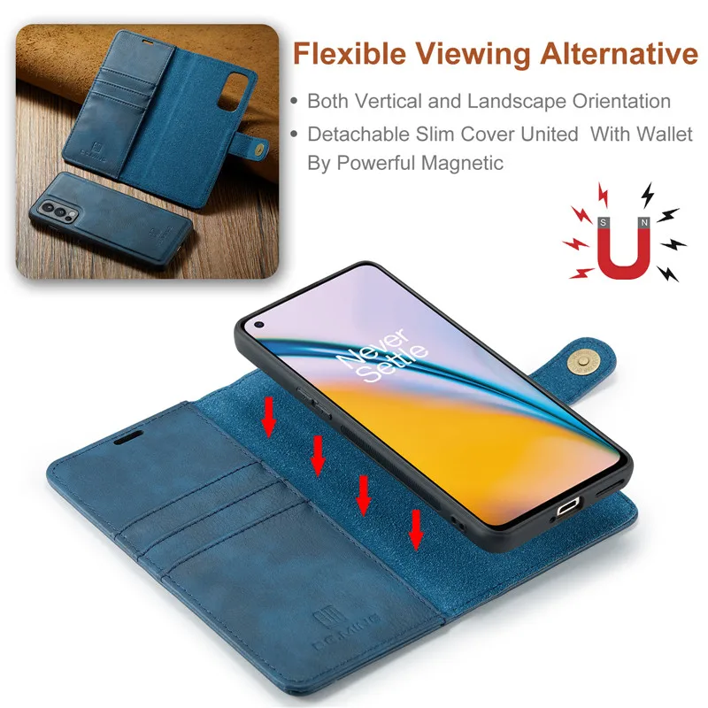 For Oneplus 11 5G Detachable Magnetic Wallet Leather Case for OnePlus Nord 2 Flip Case One Plus Ace 10R 10 9 Pro Nord N20 Cover
