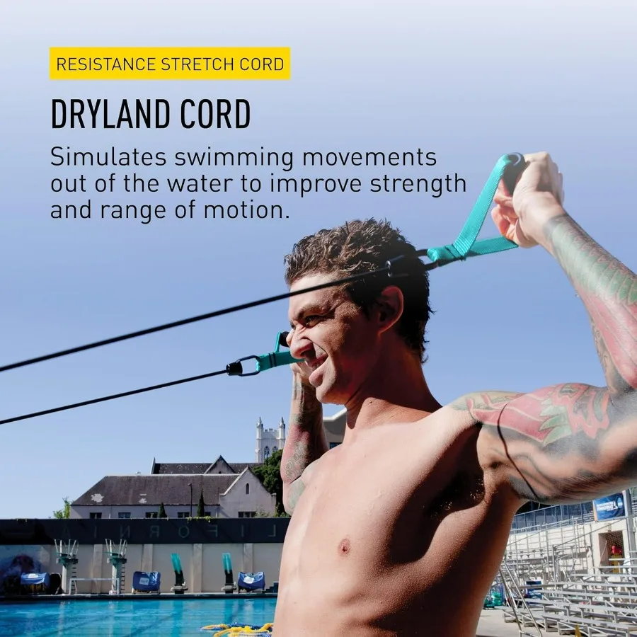 Dryland Cords - Swim Resistance Bands for Strength & Flexibility - Simulates Swim Strokes - All Ages
