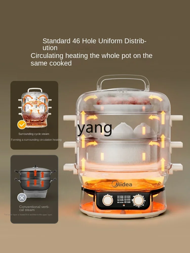 L'm'm Electric Steamer Multi-Functional Household Three-Layer Stainless Steel Fierce Fire Steamer Stew-Pan Integrated