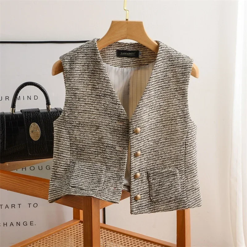 

Women Vest Suits 1 Piece Short Waistcoat Formal Office Lady Business Work Wear Fashion Girl Coat