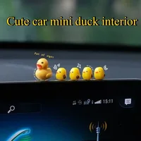 5pcs/set Cute Car Mini Duck Interior Decoration Car Mirror Dashboard Hanging Ornament for Men and Women Gift Auto Accessories 1