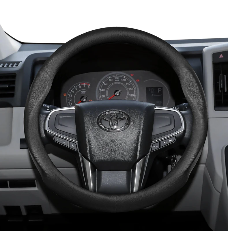 For Toyota 39-40.5cm Round Steering Wheel Cover Ultra-Thin Land Cruiser Prado Hilux Fortuner Wish Hiace Coaster Tundra Previa – Detail 12