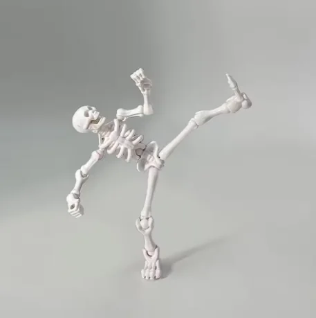 Realistic Skeleton Figurines with Movable Joints and Accessories - Ideal