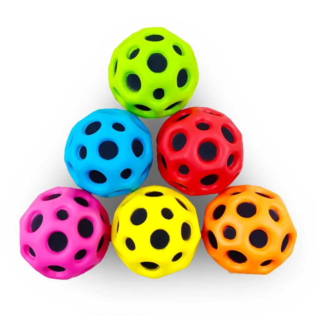 1/3 Pz/Lotto High Bounce Moon Ball Interaction Palla Rimbalzante Soft Flash Ball Jumping Rubber Ball For Children Kids Outdoor Beach Toy