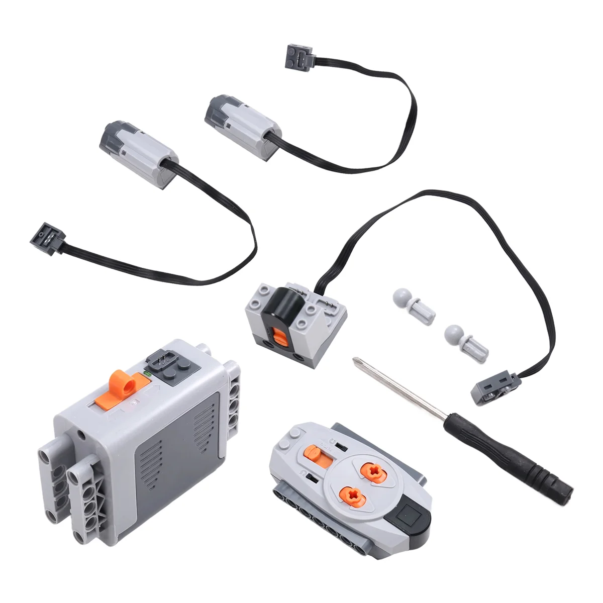 BAAU 5PCS Power Functions Motor Set M Motor AA Battery Box IR Remote Control IR Receiver Building Blocks
