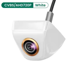 Premium 170° Fisheye Lens Car Rear View Camera with Night Vision & Waterproof Metal Body - 12 V (White - CVBS - AHD720P)