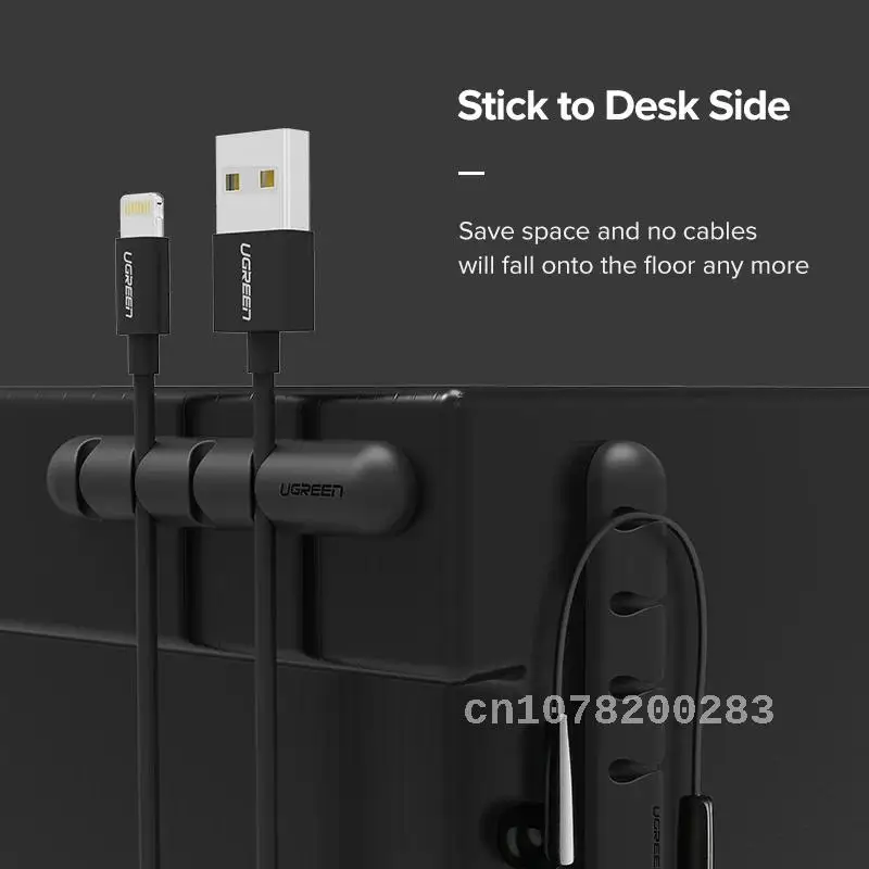 

UGREEN Cable Organizer Silicone USB Cable Winder Flexible Cable Management Clips For Mouse Headphone Earphone Cable Holder