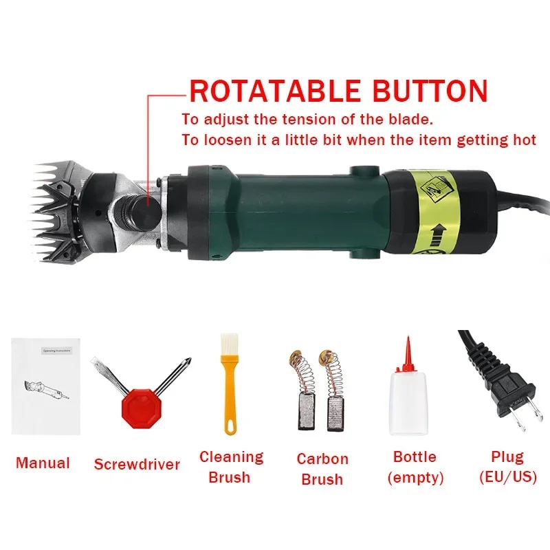 2000W 6 Speed 13 Teeth Electric Sheep Pet Hair Clipper Shearing Kit Shear Wool Cut Goat Pet Animal Shearing Supplies Farm Cut 3