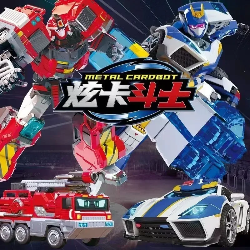 Transforming Robot Toy Metal Cardbot Car Trailer