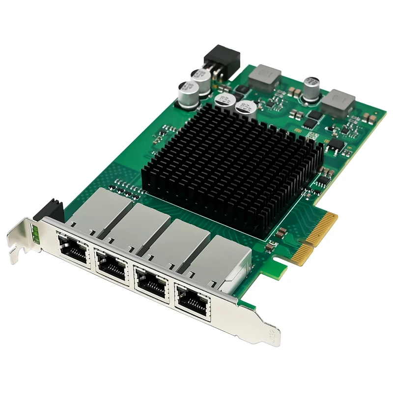 I350AM4 산업용 카메라/Synology NAS용 4포트 기가비트 POE 네트워크 카드 - 필터 내장 PCI-E X4 이더넷 어댑터