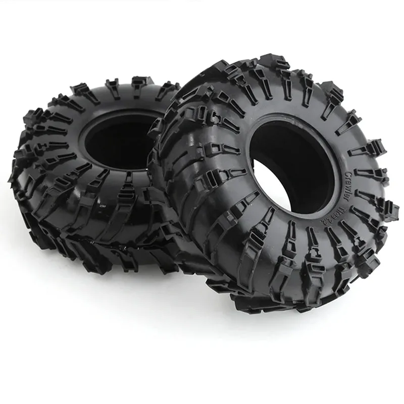 1:10 RC 락 버기 크롤러 자동차용 고무 타이어 휠, 2.2 인치, 초대형 140x55mm, Traxxas TRX4 Axial SCX10 90046 Capra RBX10