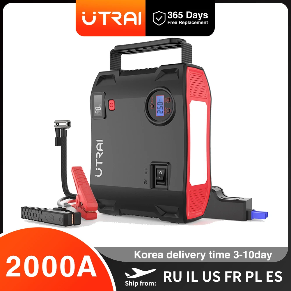 UTRAI Jump Starter Power Bank, 13200mAh 1500A Peak Current