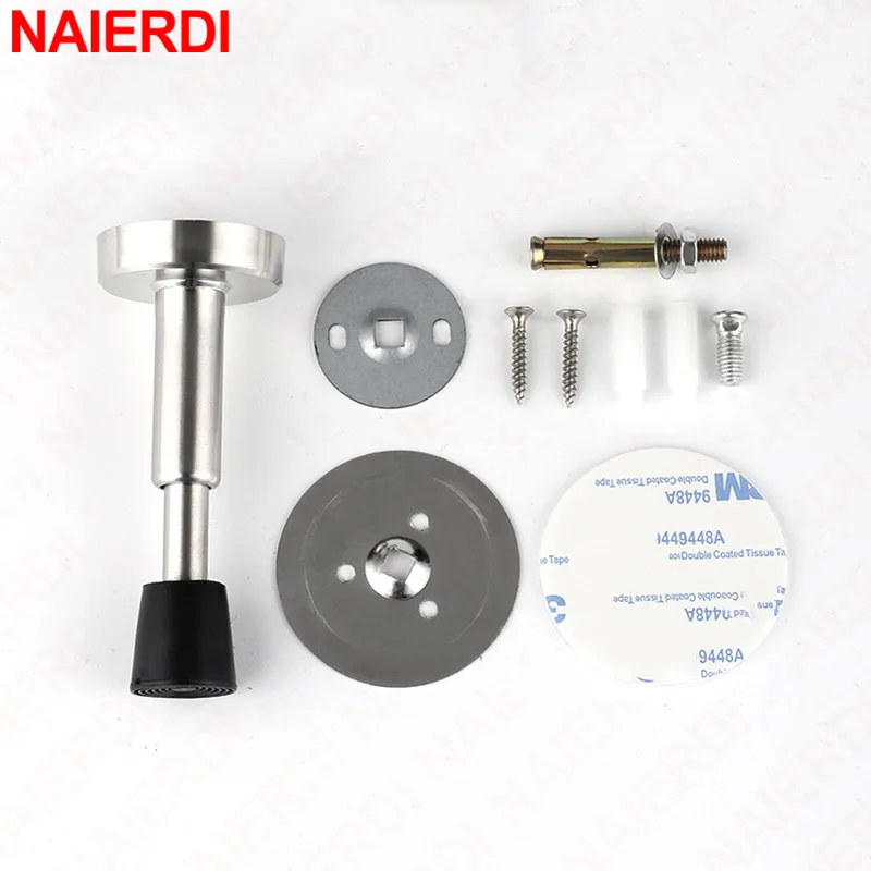 Adjustable Door Stopper NAIERDI Stainless Steel Door Stop Rubber Hydraulic Heavy Duty Holder Doorstops door stopper