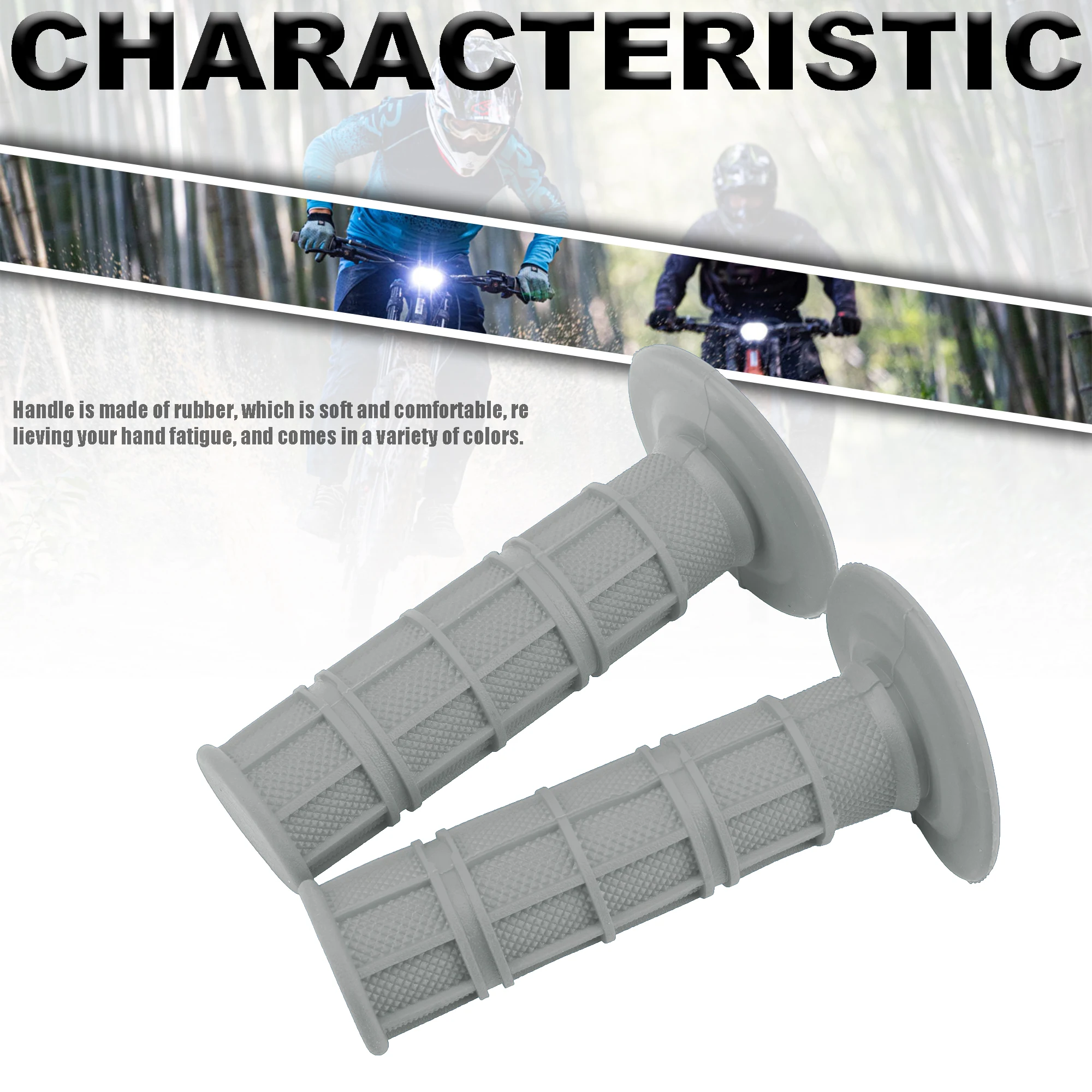 Vibrant Universal Motorcycle Handlebar Grips - 7/8 22mm Dirt Bike Accessories