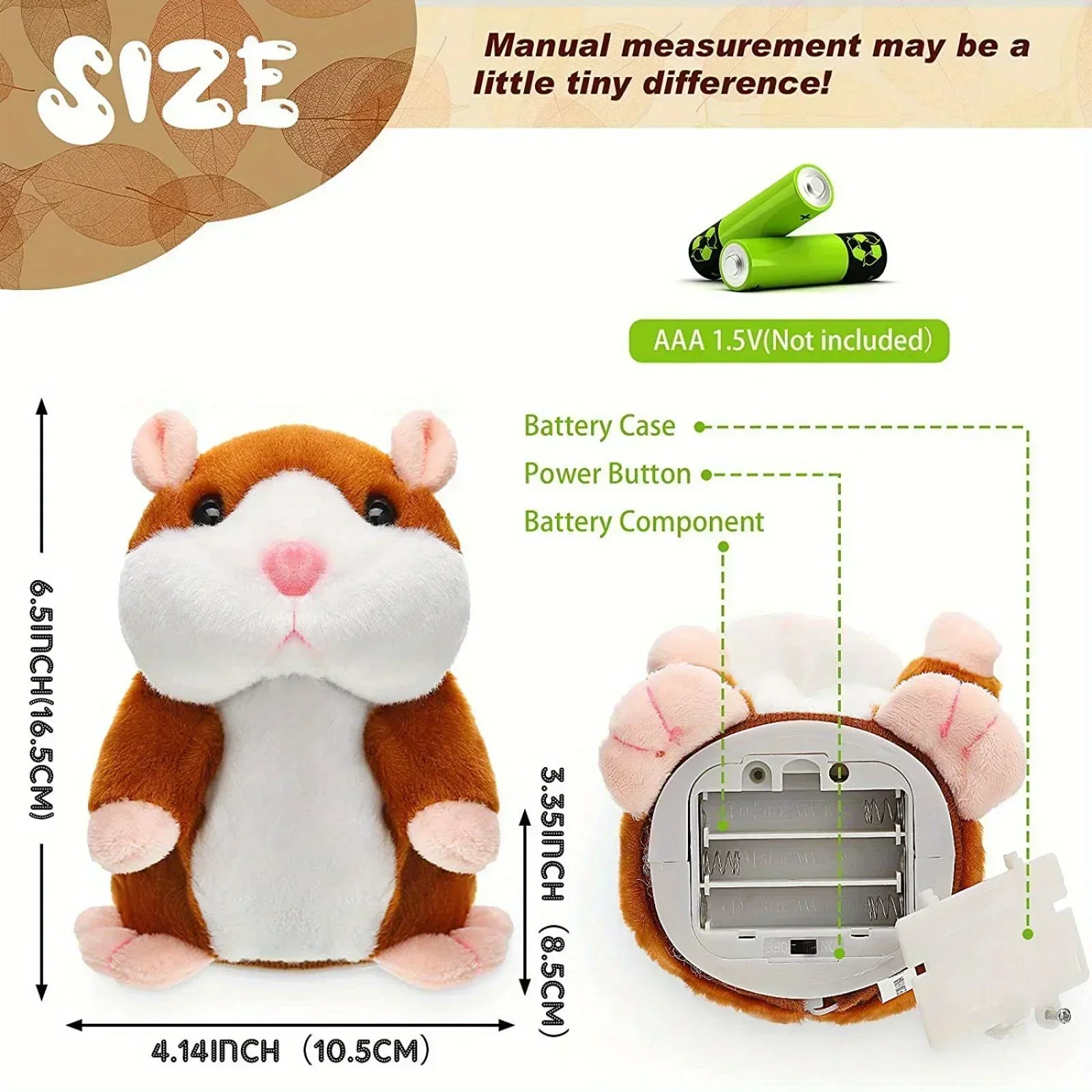 Plush Toys Hamster Toy New Lovely Talking Hamster Plush Toys Speak Talk Sound Record Repeat Stuffed Plush Animal Kawaii Hamster Toys for Children Gifts