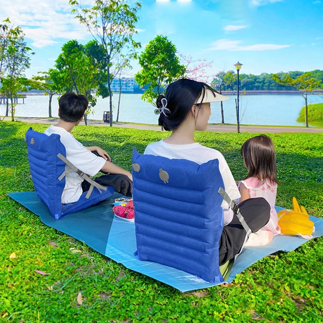 Chaise d'extérieur pliable avec dossier gonflable, chaise de camping  pliante, chaise à dossier de parc