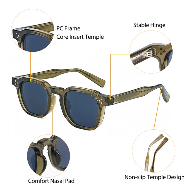 Lunettes de soleil tendance CATERSIDE pour hommes, monture carrée petite taille, design personnalisé, lunettes de soleil pour femmes, idéales pour les voyages, les fêtes, les affaires, les festivals, ou comme cadeau 6 Lunettes de soleil tendance CATERSIDE pour hommes, monture carrée petite taille, design personnalisé, lunettes de soleil pour femmes, idéales pour les voyages, les fêtes, les affaires, les festivals, ou comme cadeau 6
