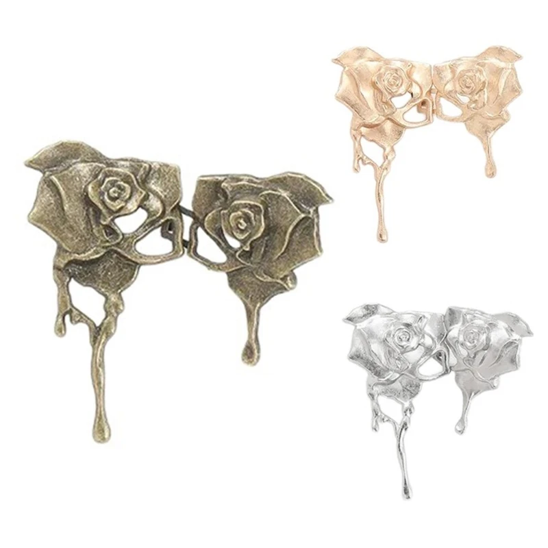 

1 пара затягивающих пуговиц на талии для юбки, брюк, джинсов, регулируемый зажим на талии, поставка одежды, съемная пуговица на