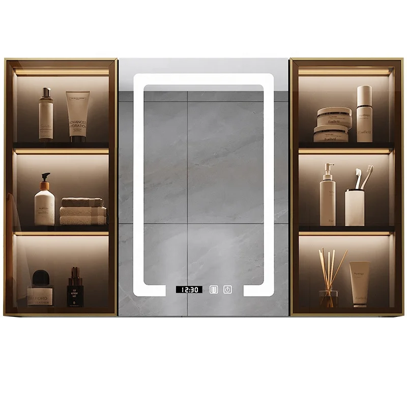 Safe Package Size Stainless Sheet Frame Bathroom With Led Mirror Medicine Cabinet