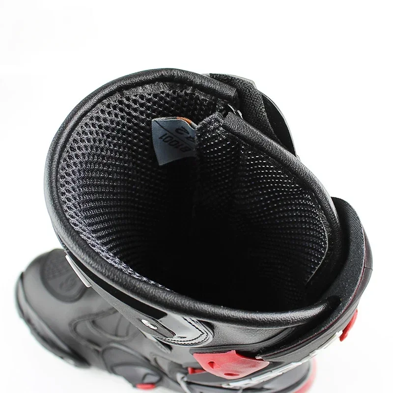 SPEED Riding Tribe Motorcycle Boots Professiona Biker Shoes Motorcycle Protective Gear Shift Microfibe Leather Boot Size 40-45