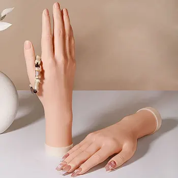 Modello di mano per pratica unghie, espositore per gioielli, articolazioni pieghevoli, accessorio multifunzionale