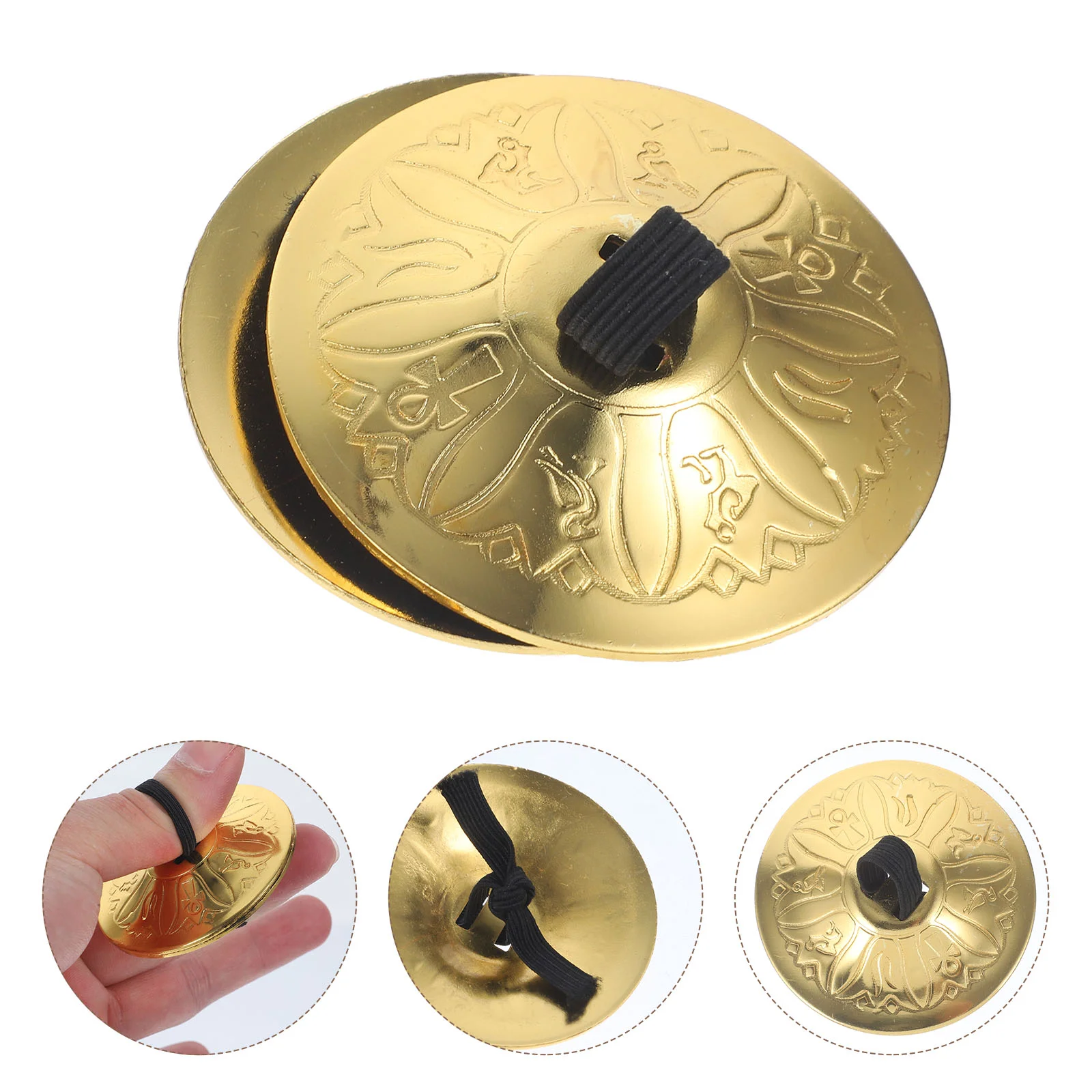 

2 Pairs Musical Instruments Belly Dancing Finger Cymbal Small Cymbals Kids Children Percussion for Dancer Ball Party