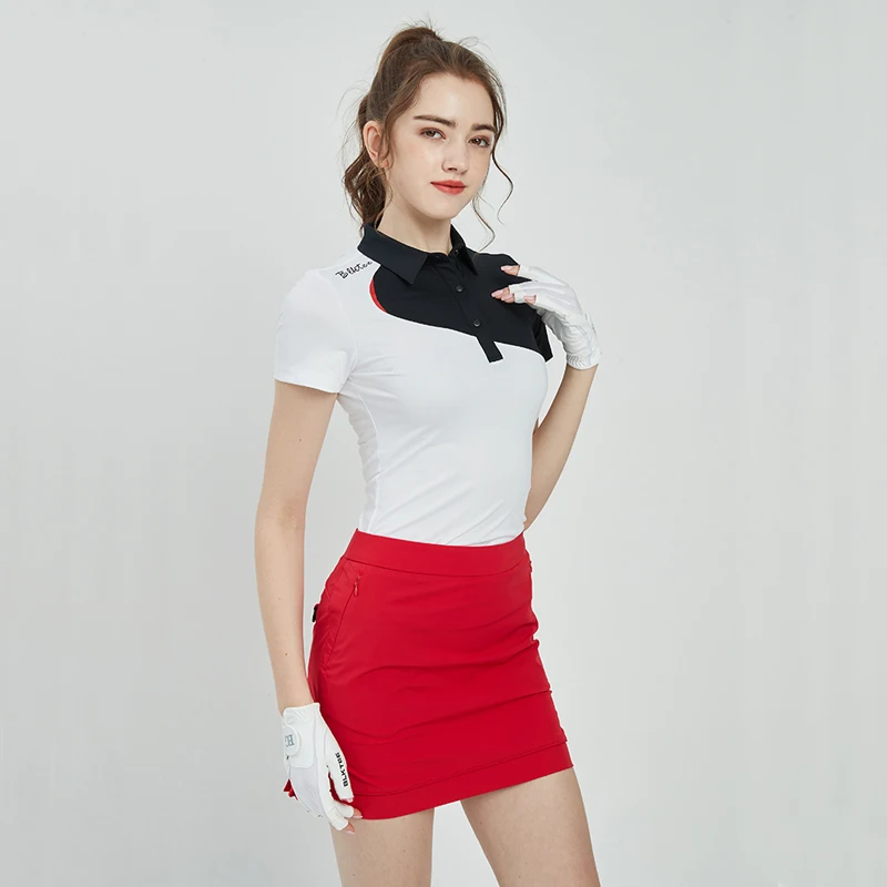 BLKTEE Golf Ladies Pleated Skirt New Golf Women Skirt Breathable Elastic High End Skort with Inner Shorts Ladies Wear