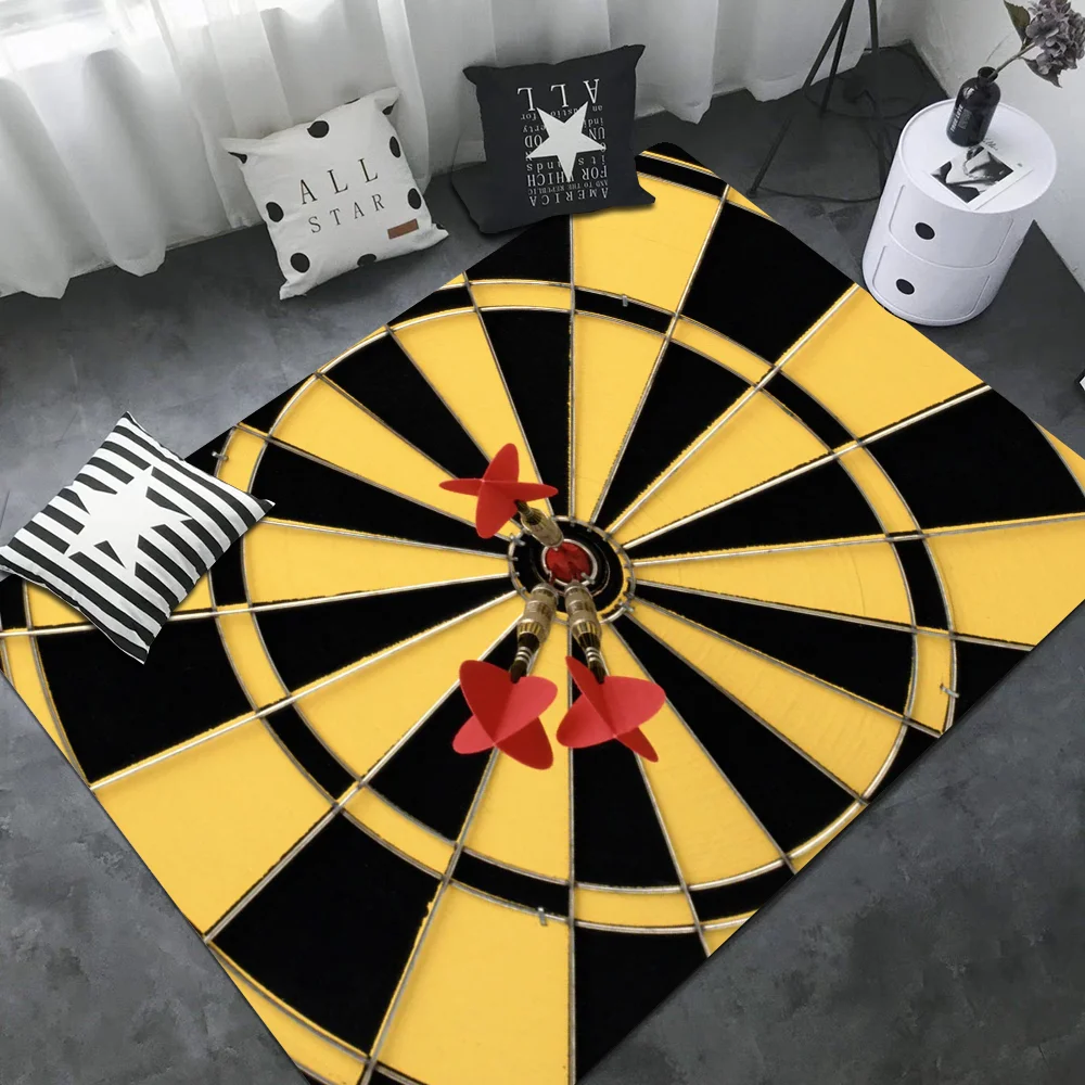 DARTS 다트 보드 화살표 바닥 매트, 직사각형 미끄럼 방지, 가정용 소프트 배드매트, 전면 문짝, 실내 야외 호텔 장식 매트