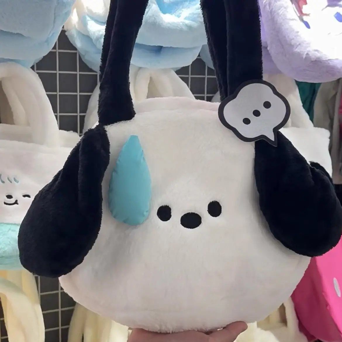 Xiuya Cinnamoroll Shoulder Bag for Women Plush Cute Funny Cartoon Fashion Handbag Luxury Fluffy Lolita Jk Female New Armpit Bag