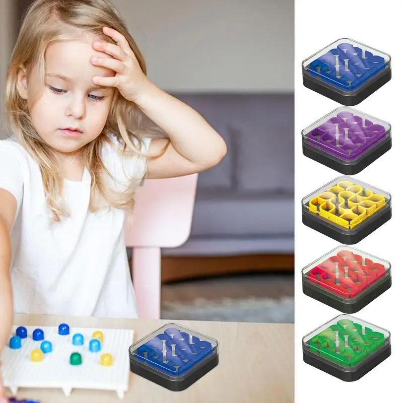 Mini Puzzles Multifunctional Desktop Games Educational Heat Resistant Montessori Toys For Kids Creative Puzzle Mini Board Games montessori puzzle magic chess board games rainbow ball christmas eliminationtraining colorful interactive set educational toys