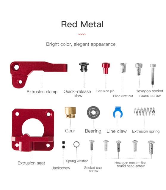 Creality Officiel Extrudeuse pour imprimante 3D MK8 Bowden Feeder