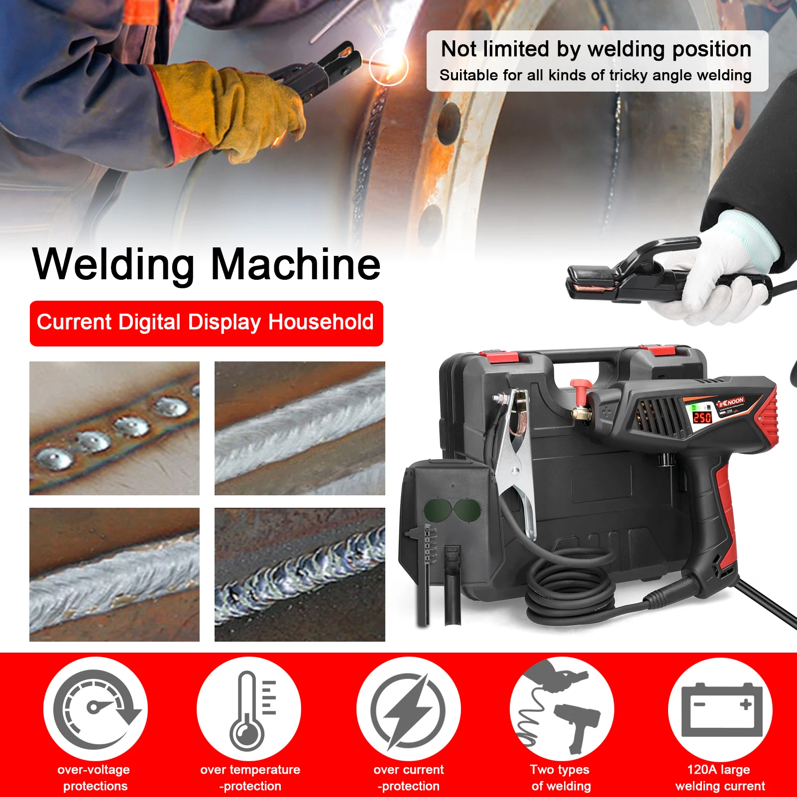 Semi Automatic Welding Machine Portable Handheld Arc Welder 220V Electric Machine Manual Welding Equipment Mini Home Welder Tool - Image 2