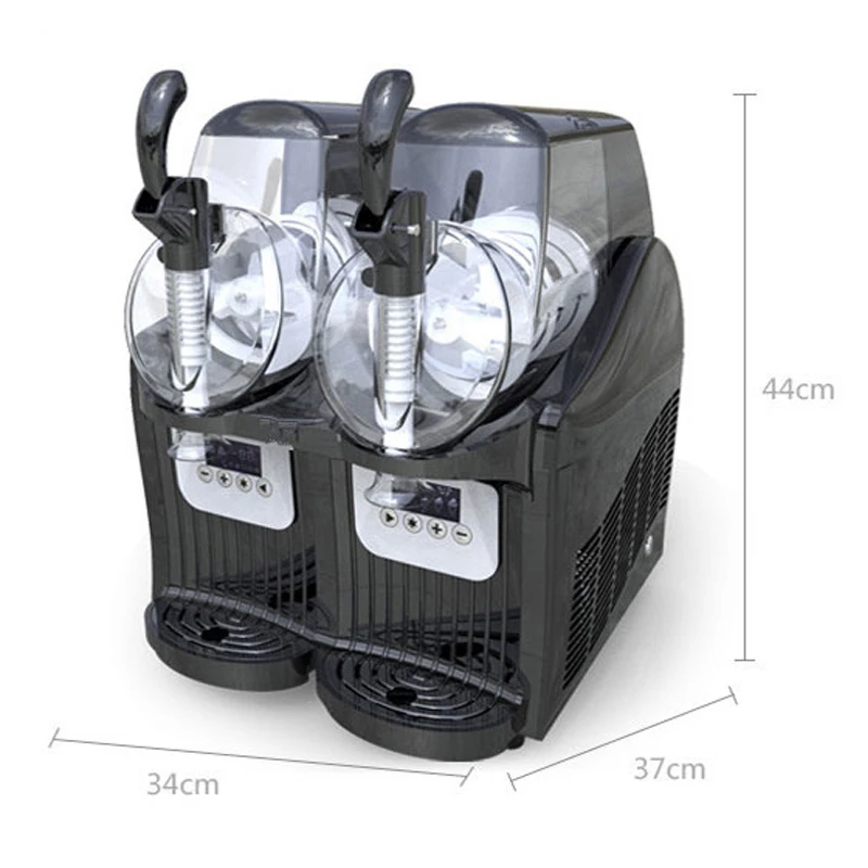 Automatic Snow Melting Machine Double Slot Ice Beverage Cold Drink Machine Snow Mud 5L