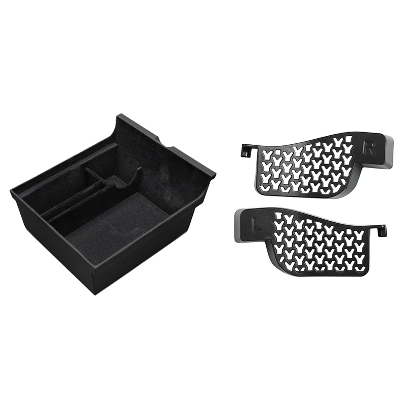 

1X For Tesla Model 3/Y Central Armrest Box & 2Pcs For Tesla Model Y 2020 2021 Drainage Channels Anti-Blocking Cover
