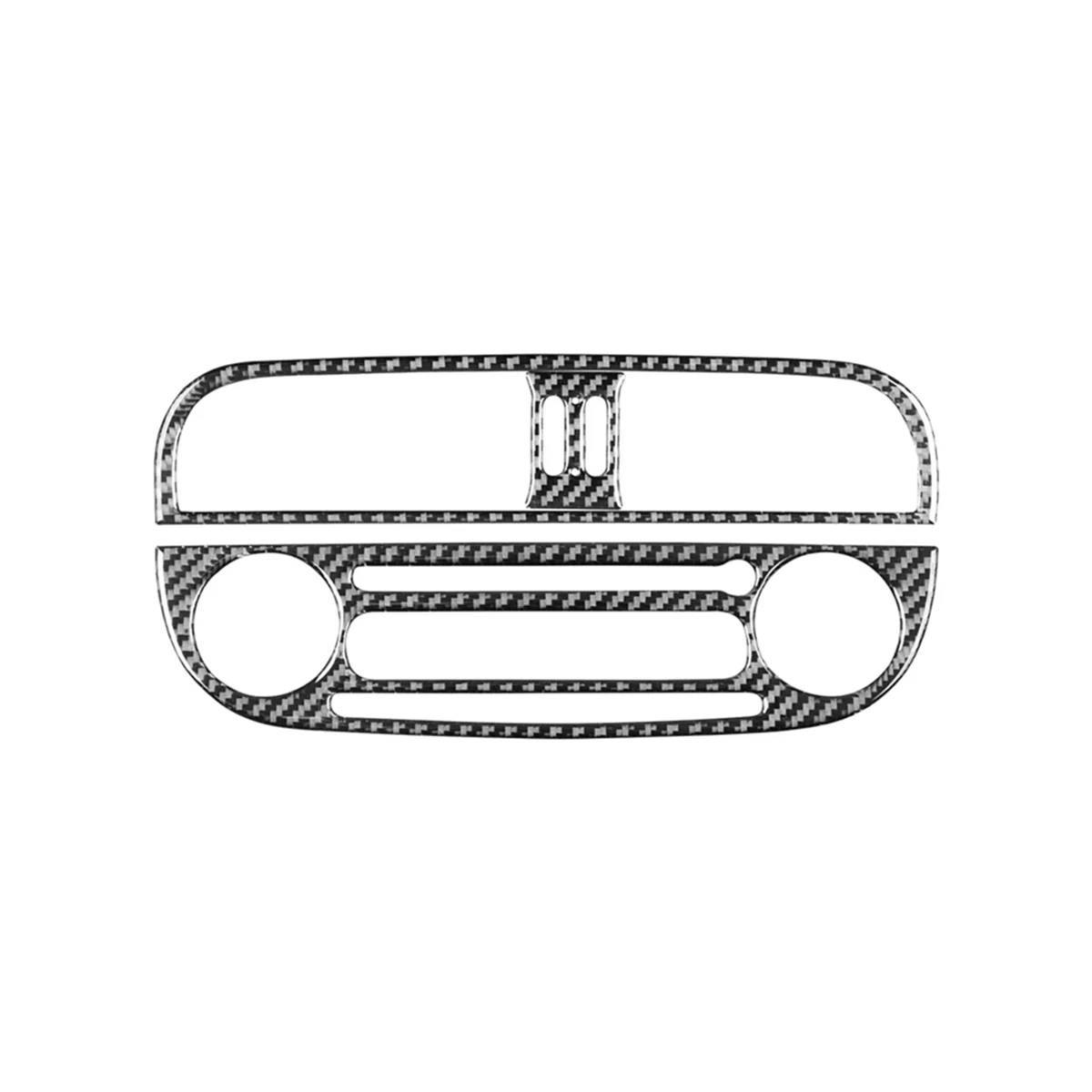 Per Fiat 500 2012-2015 Center Control Air Vent Cover Radio Cd Trim