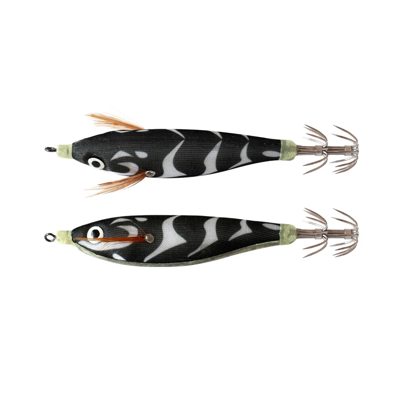 10 cm 10g pêche horizontale calmar gabarits leurre de pêche artificiel calmar crochet gabarits appâts pour la pêche en mer seiche lumineuse  18