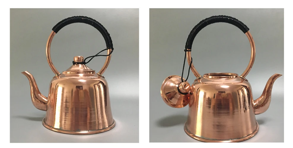 Vintage Anti-scalding Red Copper Brass Kettle Thickened Teapot