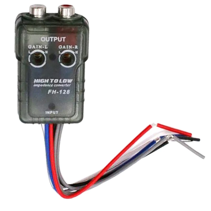 High Level Speaker Signal to Low Level RCA Adapter Car Audio High to Low Subwoofer Audio Converter car wire cable adapter
