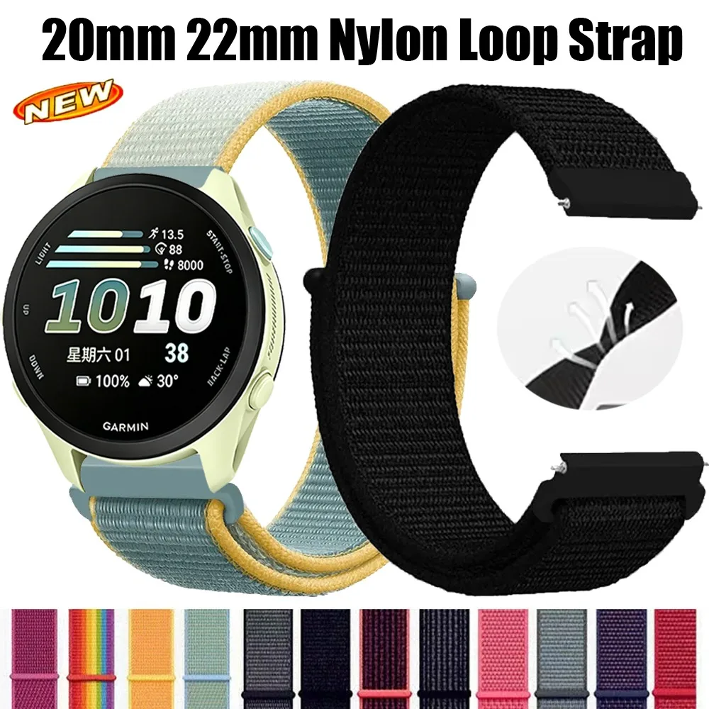 Nylon Loop Strap - Comfortable 20mm & 22mm Wristband for Smartwatches