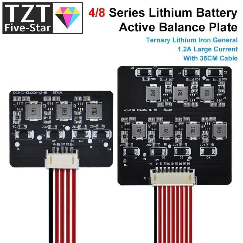 Bms 2S-8S 1.2A Balance Board Lifepo4 Lto Batteria Al Litio Equalizzatore Attivo Balancer Scheda Di Trasferimento Dell'Energia Bms 3S 4S 5S 6S 7S 8S