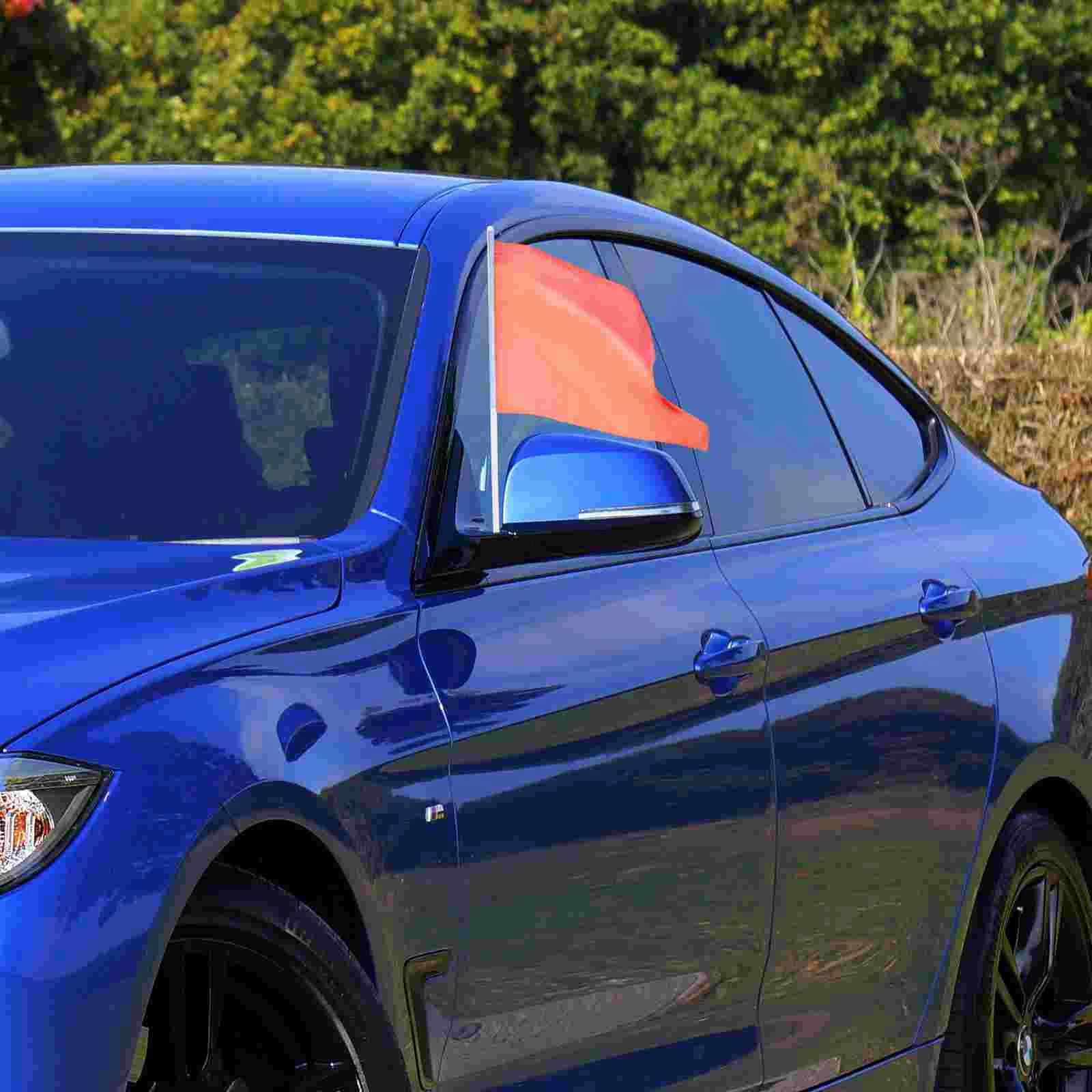 

12 Pcs Flagpole Stand Clip-on Holder Vehicle Window Racks Flagpoles for Car Bracket Emblems Frames Holiday Decor Festival
