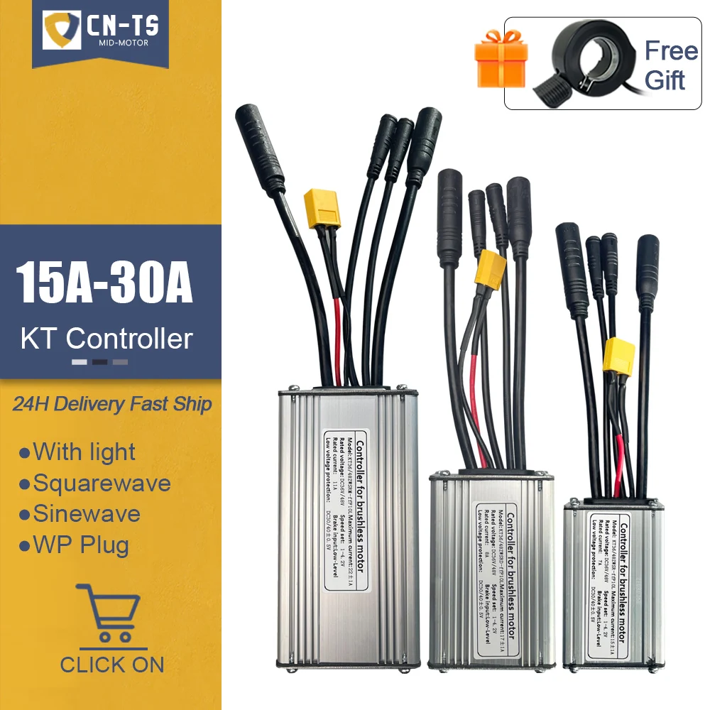 Contrôleur Moteur KT-17A Pour Vélo/scooter électrique 36V/48V - Régulateur Vitesse Universel En Aluminium
