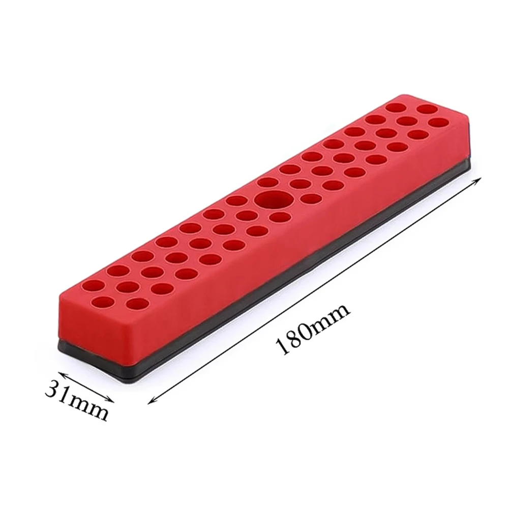 Magnetic 43-Slot Hex Bit Organizer Box for Screwdriver and Drill Bit Storage