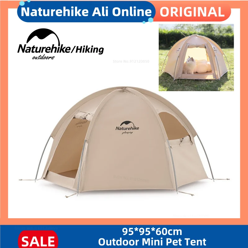

Палатка Naturehike Шестигранная для домашних животных, портативная хлопковая палатка-кошка, самонесущая, для улицы, кемпинга, товары для питомцев, Водонепроницаемая дышащая