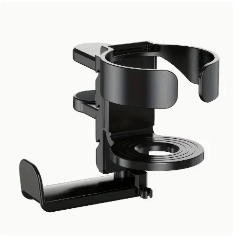Rotating Desktop Headphone Stand and Headset Holder with Hook