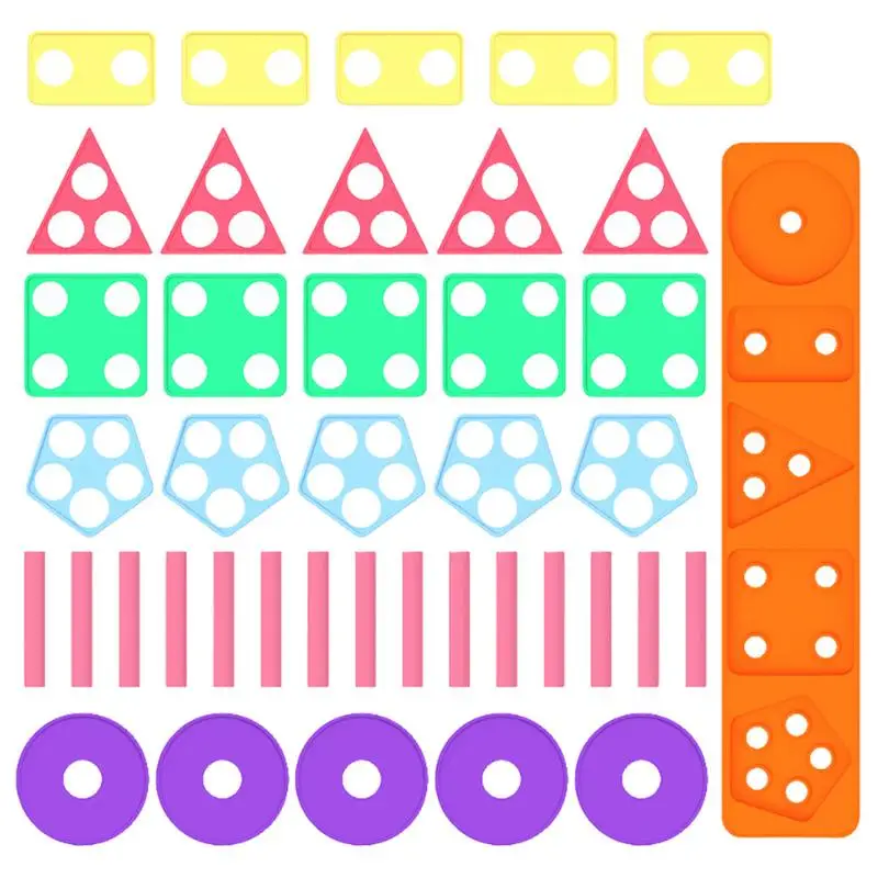 Toddler Shape Stacking Toy Silicone Stacking Blocks Shape Stacker & Matching Stacker STEM Preschool Learning Toys