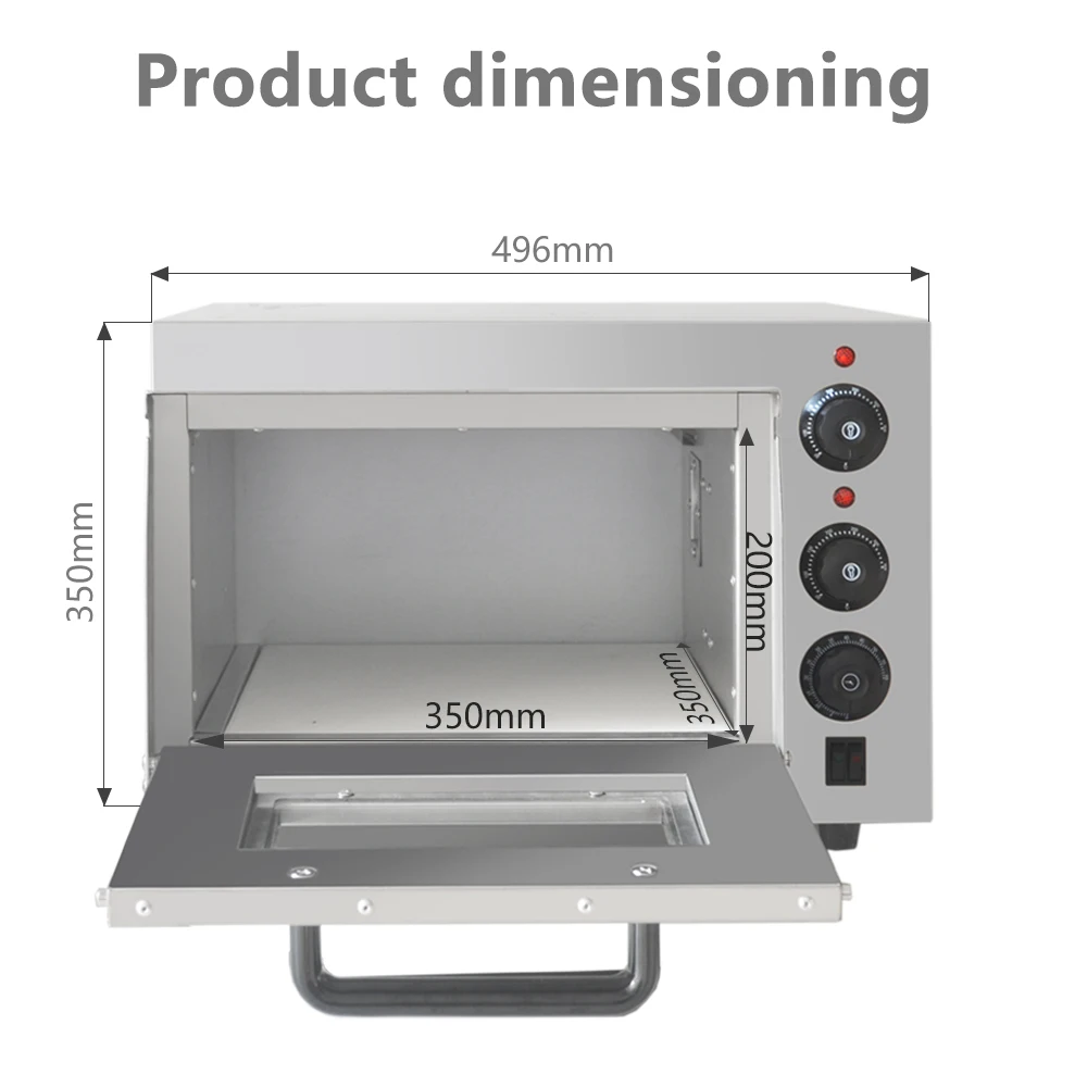 XEOLEO 13' Electric Pizza Oven Baker Oven Single Layer Stainless Steel Baking Machine Commercial Professional baking oven 2