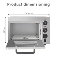 XEOLEO 13' Electric Pizza Oven Baker Oven Single Layer Stainless Steel Baking Machine Commercial Professional baking oven 2