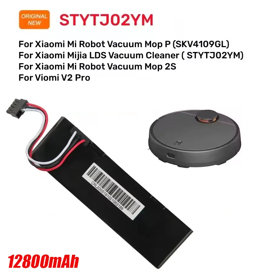 Battery Original 14.8V for Xiaomi Mijia LDS Vacuum Cleaner Mi Robot Vacuum-Mop P Mi Robot Vacuum-Mop 2S/Haier JX37 New STYTJ02YM for Rechargeable Battery Vacuum Cleaner Battery Battery Replacement