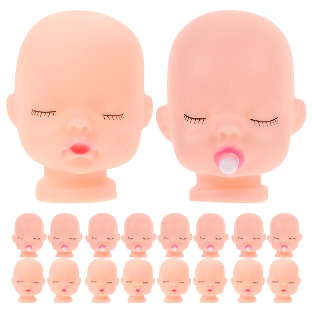 

20Pcs Doll Craft Making Heads Doll Head Plastic Doll Repainting Practice Makeup Diy Heads Doll Replacing Doll Part Princess Mini